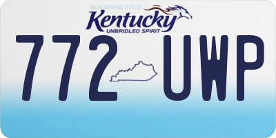 KY license plate 772UWP