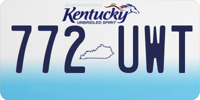 KY license plate 772UWT