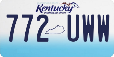 KY license plate 772UWW