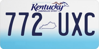 KY license plate 772UXC