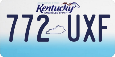 KY license plate 772UXF