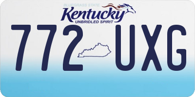 KY license plate 772UXG
