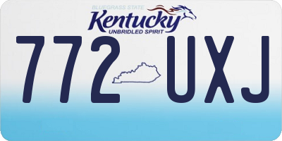 KY license plate 772UXJ