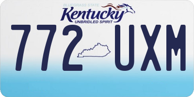 KY license plate 772UXM