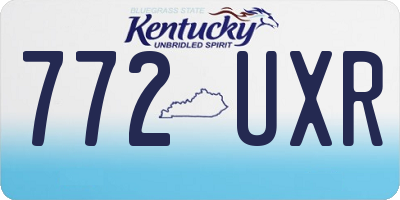 KY license plate 772UXR