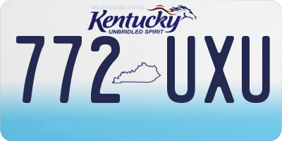 KY license plate 772UXU