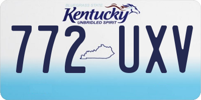 KY license plate 772UXV