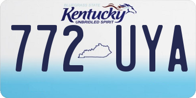 KY license plate 772UYA