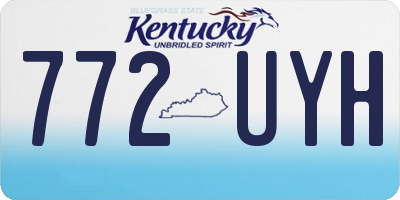 KY license plate 772UYH