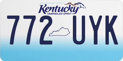 KY license plate 772UYK