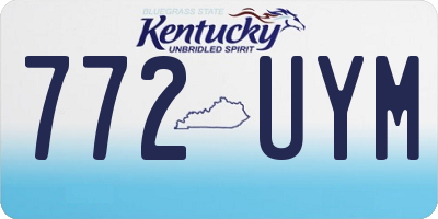 KY license plate 772UYM