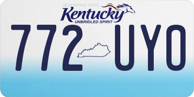 KY license plate 772UYO