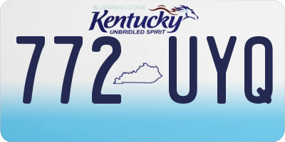 KY license plate 772UYQ