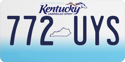 KY license plate 772UYS