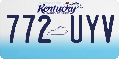 KY license plate 772UYV