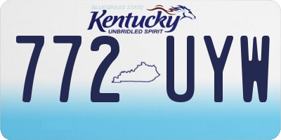 KY license plate 772UYW