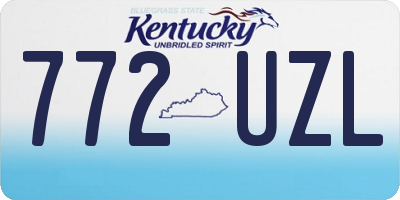 KY license plate 772UZL