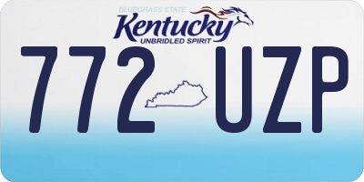 KY license plate 772UZP