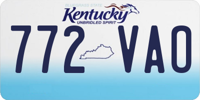 KY license plate 772VAO