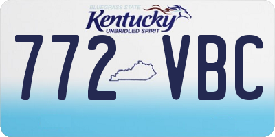 KY license plate 772VBC