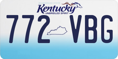 KY license plate 772VBG
