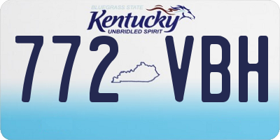 KY license plate 772VBH