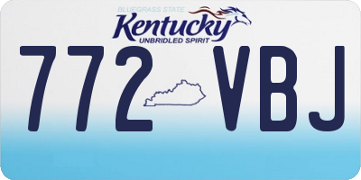 KY license plate 772VBJ