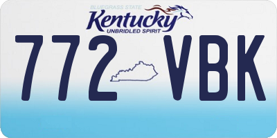 KY license plate 772VBK
