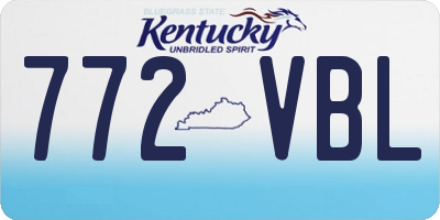 KY license plate 772VBL
