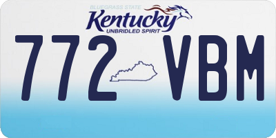 KY license plate 772VBM
