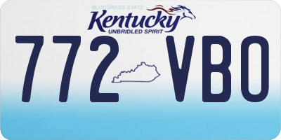 KY license plate 772VBO