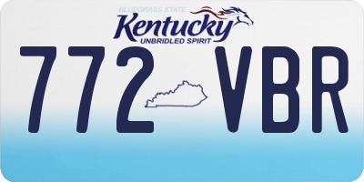 KY license plate 772VBR