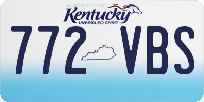 KY license plate 772VBS