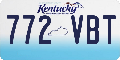 KY license plate 772VBT