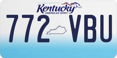KY license plate 772VBU