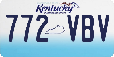 KY license plate 772VBV
