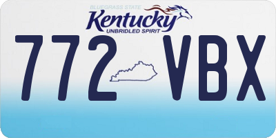 KY license plate 772VBX