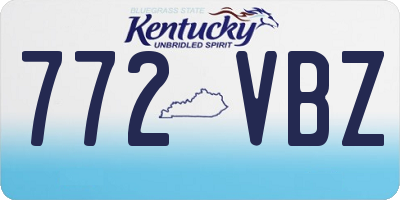 KY license plate 772VBZ