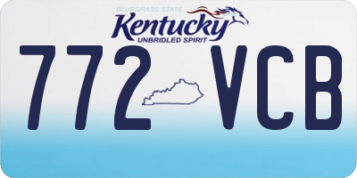 KY license plate 772VCB