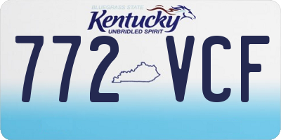 KY license plate 772VCF