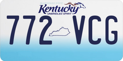 KY license plate 772VCG