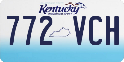 KY license plate 772VCH
