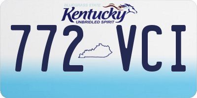KY license plate 772VCI