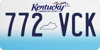 KY license plate 772VCK