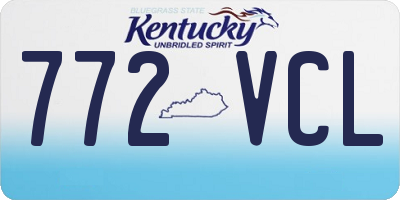KY license plate 772VCL