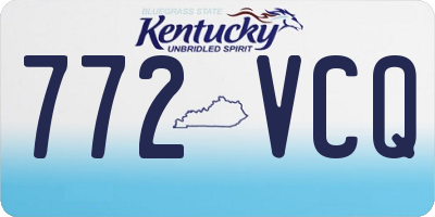 KY license plate 772VCQ
