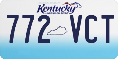 KY license plate 772VCT
