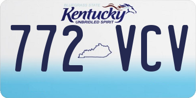 KY license plate 772VCV