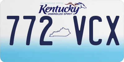 KY license plate 772VCX