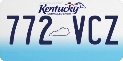 KY license plate 772VCZ